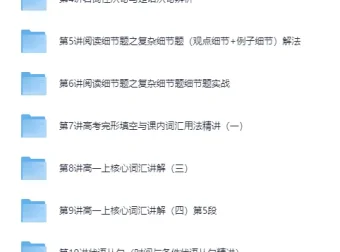 60课时高中英语提分课程