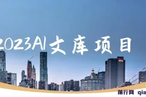 2023 AI文库项目：高通过率，可批量操作