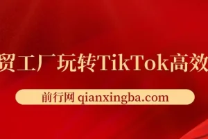 外贸工厂TikTok高效获客课程：引流、定位与爆款打造