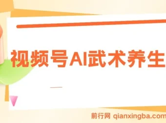 视频号AI武术养生赛道项目介绍