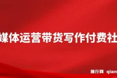 自媒体带货运营课程：写作与付费社群，自媒体带货必备能力