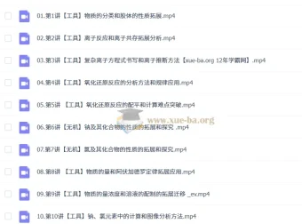 郑瑞高中化学高一S暑假与秋季班课程