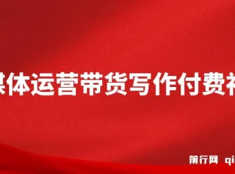 自媒体带货运营课程：写作与付费社群，自媒体带货必备能力