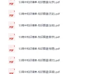 《53高中知识清单》九科知识图谱（PDF）