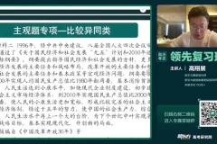 高翔展2024高考历史冲刺课：考点精讲与答题技巧