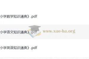 知识通典：小学语文数学英语小升初学习资料