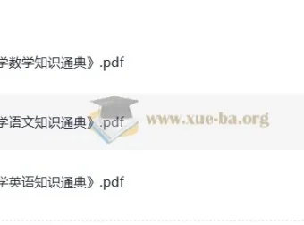 知识通典：小学语文数学英语小升初学习资料