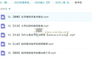 冷士强2025高三高考化学课程