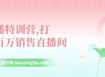 直播特训营：打造百万销售直播间课程