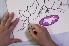 儿童蜡笔画入门13课：水果花卉绘画教程