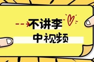 不讲李中视频教程