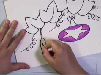 儿童蜡笔画入门13课：水果花卉绘画教程