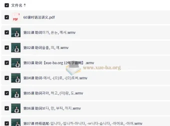 韩语初中级语法60课时课程