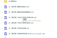 2024 – 2025高一物理袁帅课程（秋季、寒假、春季班）