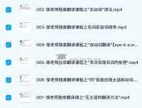 邹老师翻译技巧八节课程