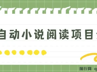 全自动小说阅读项目：纯脚本运营，可批量操作，适合小白