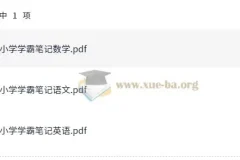 小学学霸笔记：语数英全学科学习资料