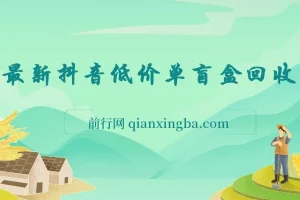 最新抖音低价单盲盒回收项目：单机日利润可观，纯绿色不封号