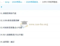 2026考研政治大李子冲刺押题班