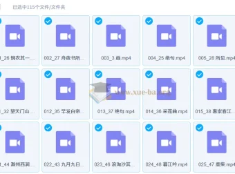 白马老师诗词课：115节经典诗词精讲课程