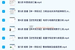 【暑】章进高一物理目标S班课程