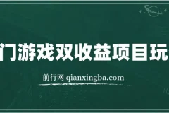 热门游戏双收益项目玩法教程：含实操课程与素材