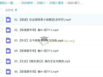 2025初二语文张笑春上A+课程