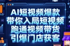 AI短视频爆款实操课：带你入局短视频，跑通视频带货与门店获客