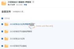 2025年初级会计基础班+押题班课程