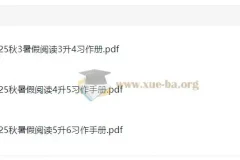 25年3-6年级小学语文《一本暑假习作手册》