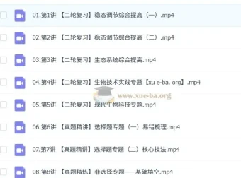 2025高三高考生物马阳洋二轮寒假班与春季班课程