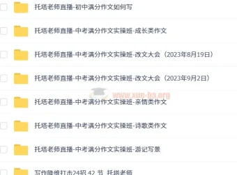 托塔老师初中语文满分作文全套课程