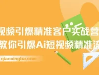 AI+短视频引爆精准客户实战营：手把手教你获取精准流量