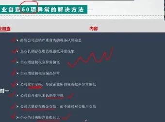 金税系统：50个税务预警指标解析与风险防范资料
