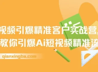 AI+短视频引爆精准客户实战营：手把手教你获取精准流量
