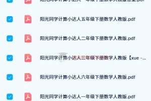【24春】阳光同学计算小达人：人教版小学数学下册计算练习资料