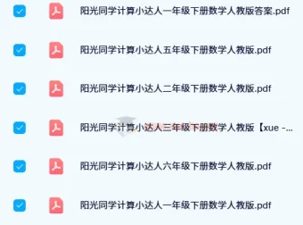 【24春】阳光同学计算小达人：人教版小学数学下册计算练习资料