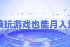 简单玩游戏月入过万项目：0成本，一单利润20（附500G安卓游戏分类系列）