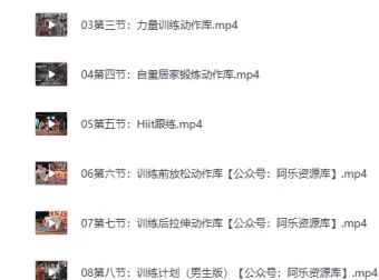 B站零基础减脂塑形课程：男女适用（完结）