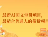 最新Ai图文带货项目：适合普通人的零露脸、零直播、零剪辑带货课程