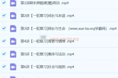 2024初三中考政治樊帅寒春班课程