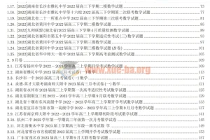 新高考2024届高三数学模拟300套(A4)及答案PDF文档