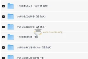 小升初语数英等多科目总复习资料合集