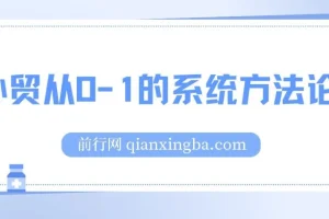 帮你成为外贸高手：外贸从0-1系统方法论，掌握核心技能