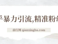 知乎暴力引流：日引300+实操落地核心玩法教程
