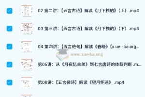 邵鑫讲《唐诗三百首》40讲（完结）