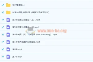 林萧 2021 寒假高二地理 9 讲课程（含讲义）