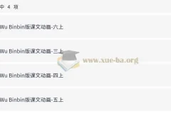 小学英语3-6年级上册人教PEP版Wu Binbin版同步课文动画