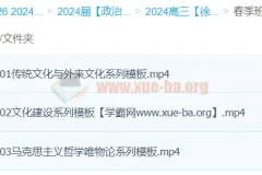 2024高三高考政治徐晓箐春季班课程