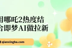 借助哪吒2热度与即梦AI开展拉新项目，单日产值可达2000+